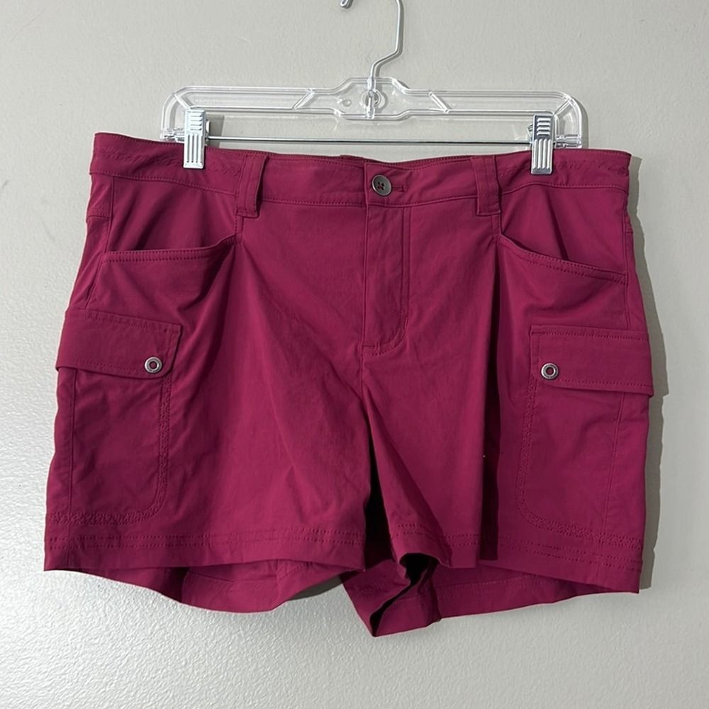 Eddie Bauer Women's Cargo Shorts - Burgundy